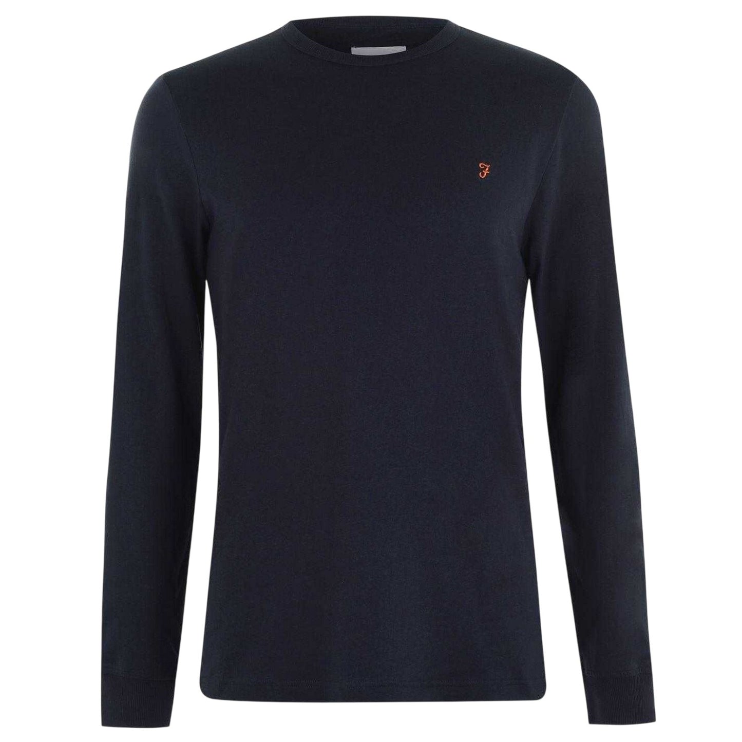 True Navy - Front - Farah Mens Dennis Long-Sleeved T-Shirt