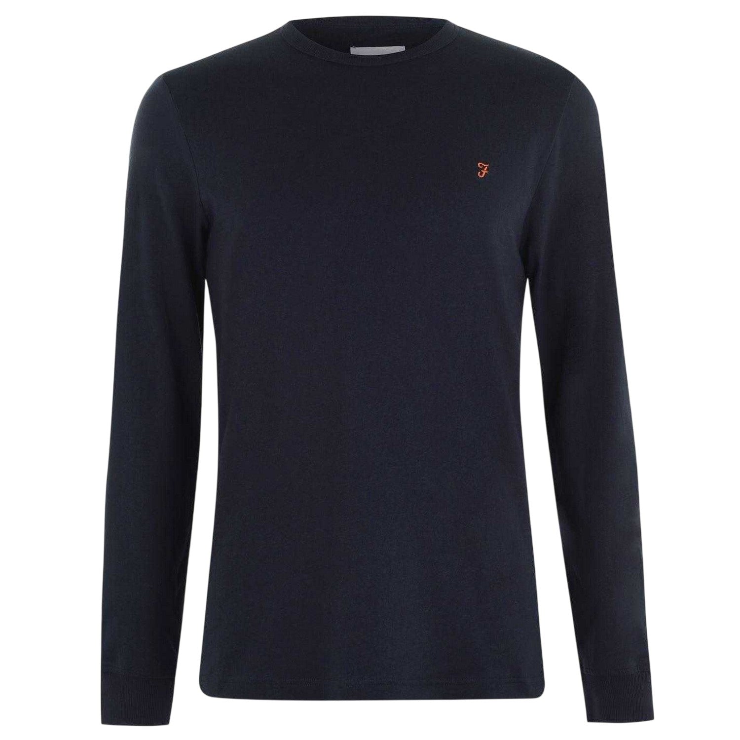 True Navy - Front - Farah Mens Dennis Long-Sleeved T-Shirt