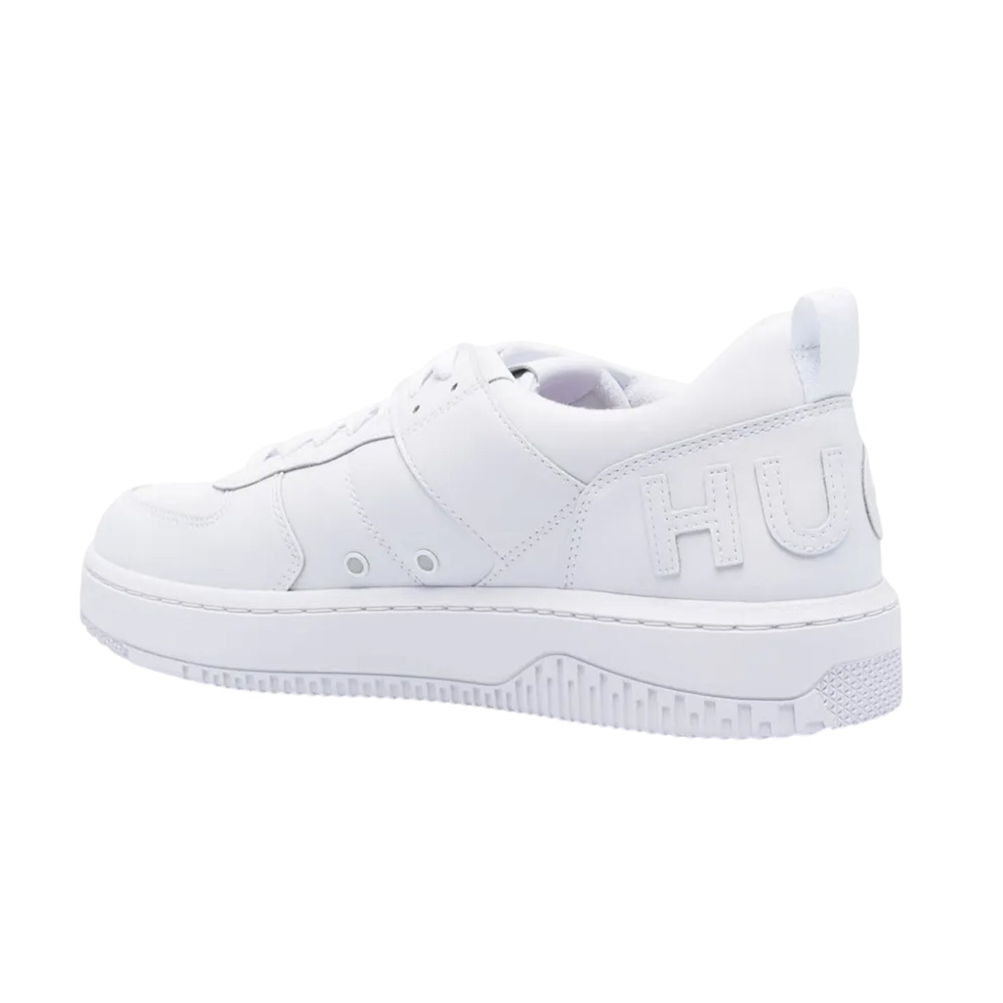 White - Back - Hugo Mens Kilian Side Logo Flat Trainers