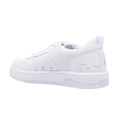 White - Back - Hugo Mens Kilian Side Logo Flat Trainers