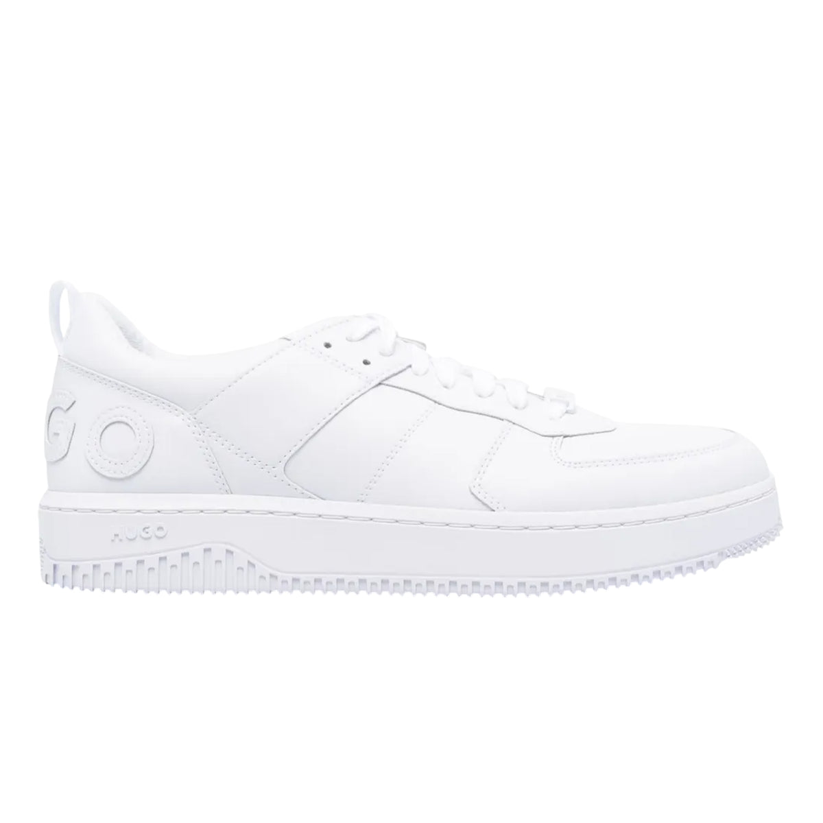 White - Side - Hugo Mens Kilian Side Logo Flat Trainers