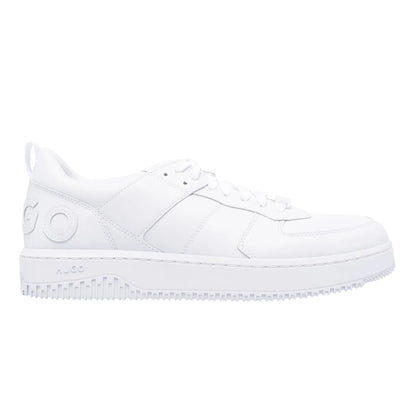 White - Side - Hugo Mens Kilian Side Logo Flat Trainers