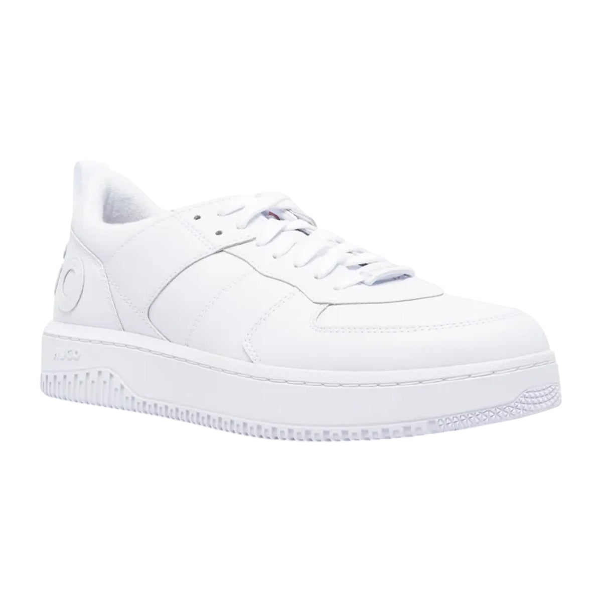 White - Front - Hugo Mens Kilian Side Logo Flat Trainers