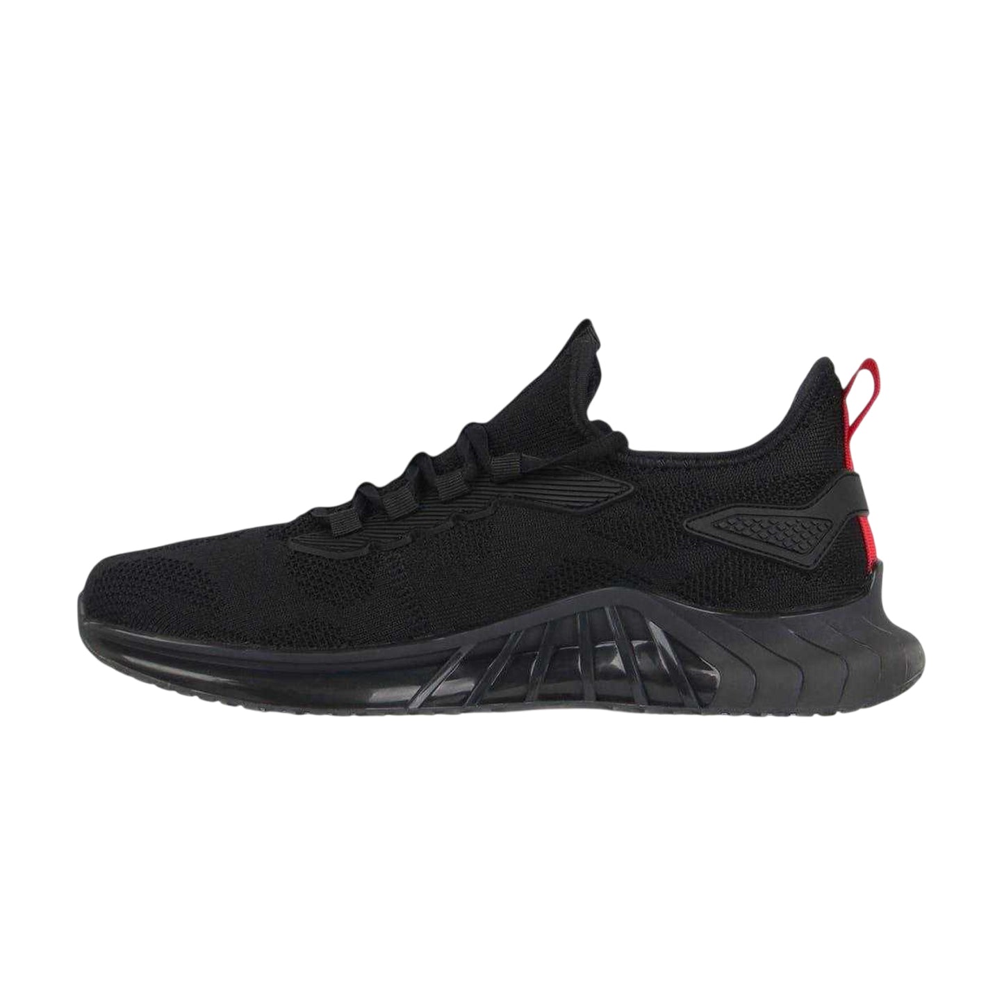 Black-Red - Side - K-Swiss Mens Chain Trainers