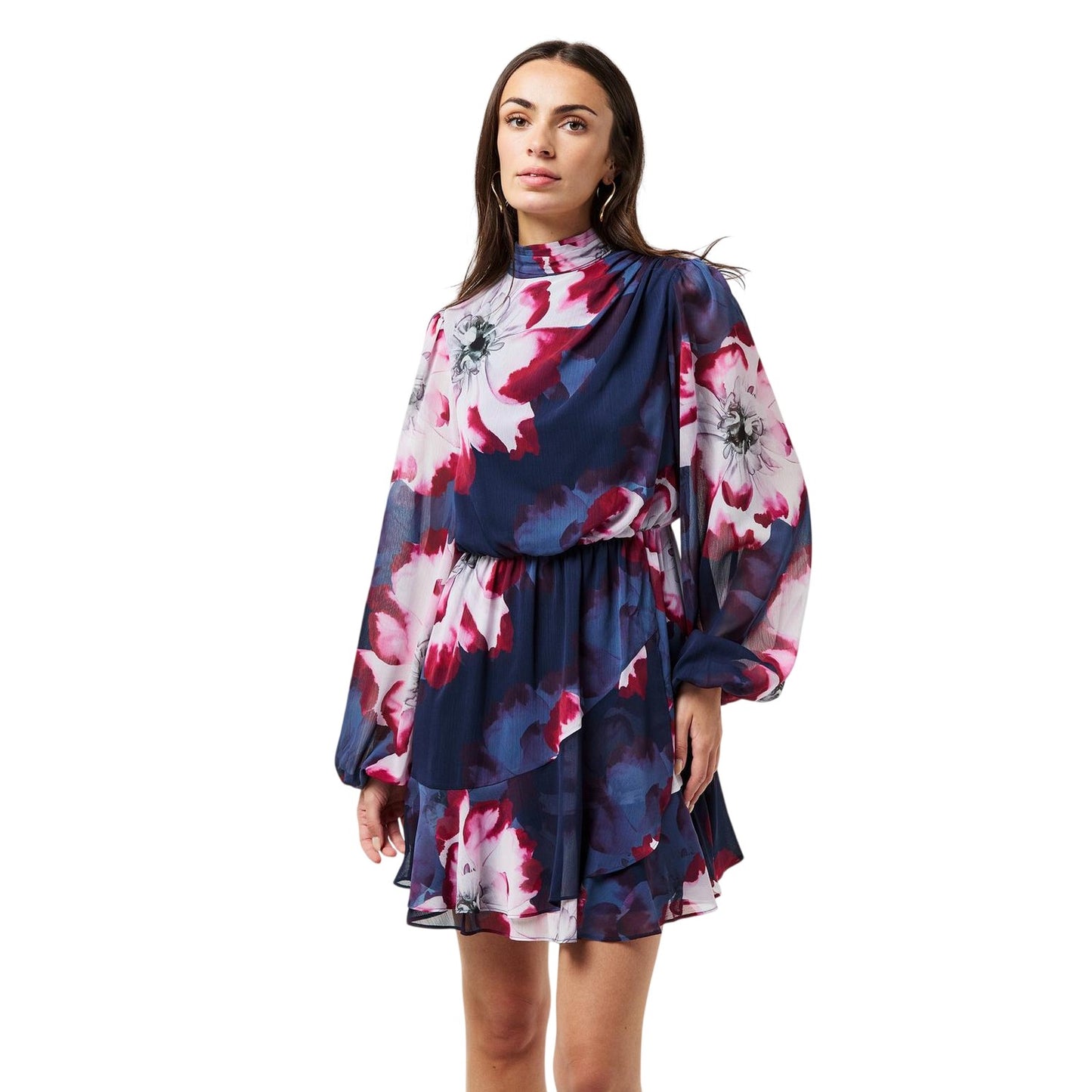 Navy - Side - Ted Baker Womens-Ladies A-line Mini Dress