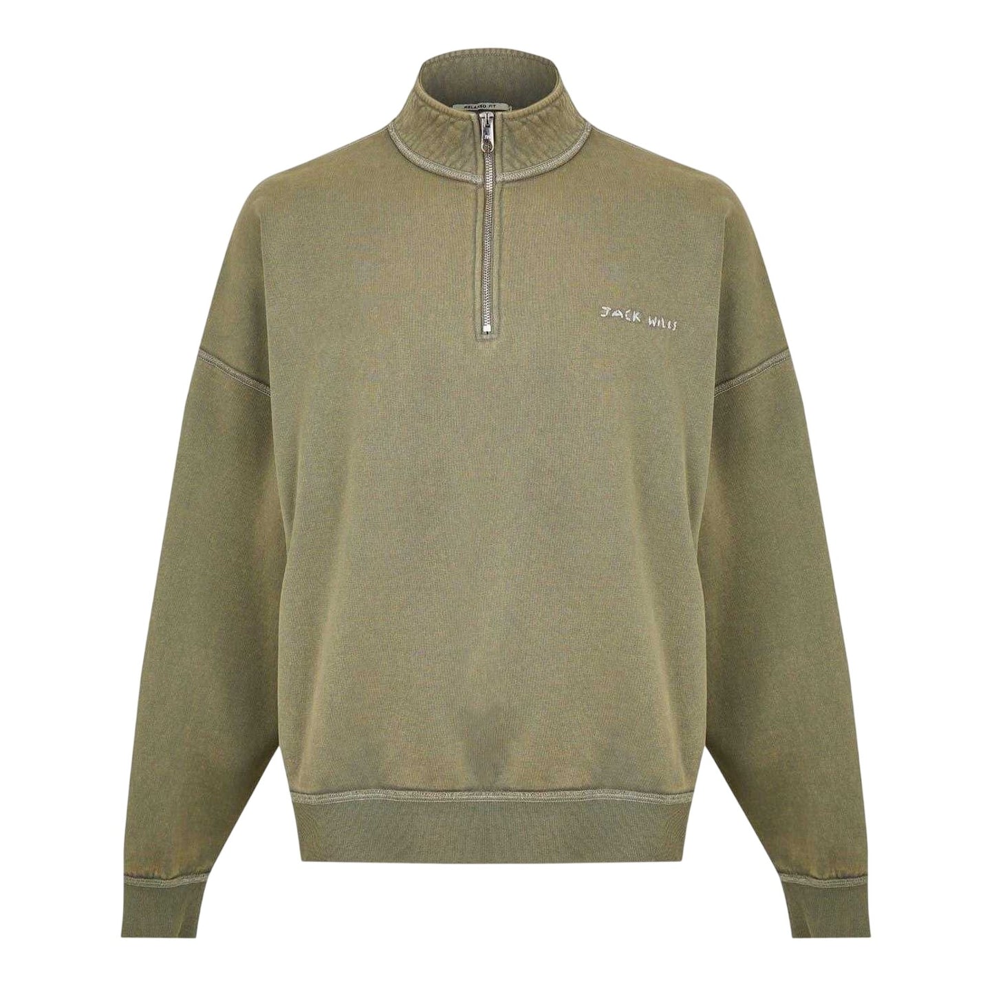 Silver Sage - Front - Jack Wills Mens Fleece Sweatshirt