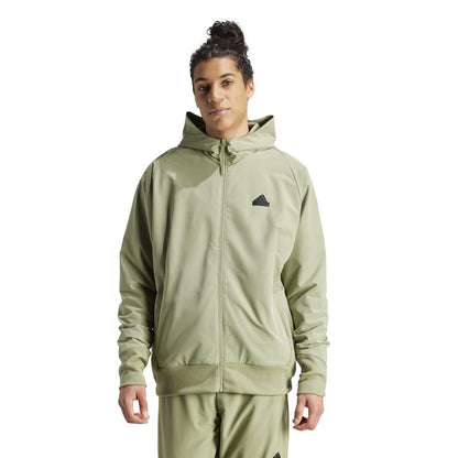 Green - Side - Adidas Mens Z.N.E. Woven Full Zip Track Top