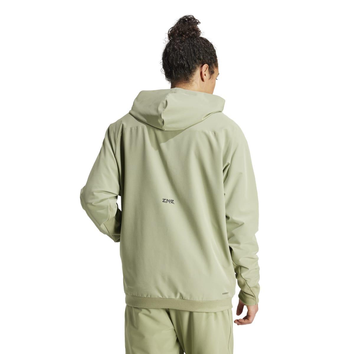 Green - Back - Adidas Mens Z.N.E. Woven Full Zip Track Top