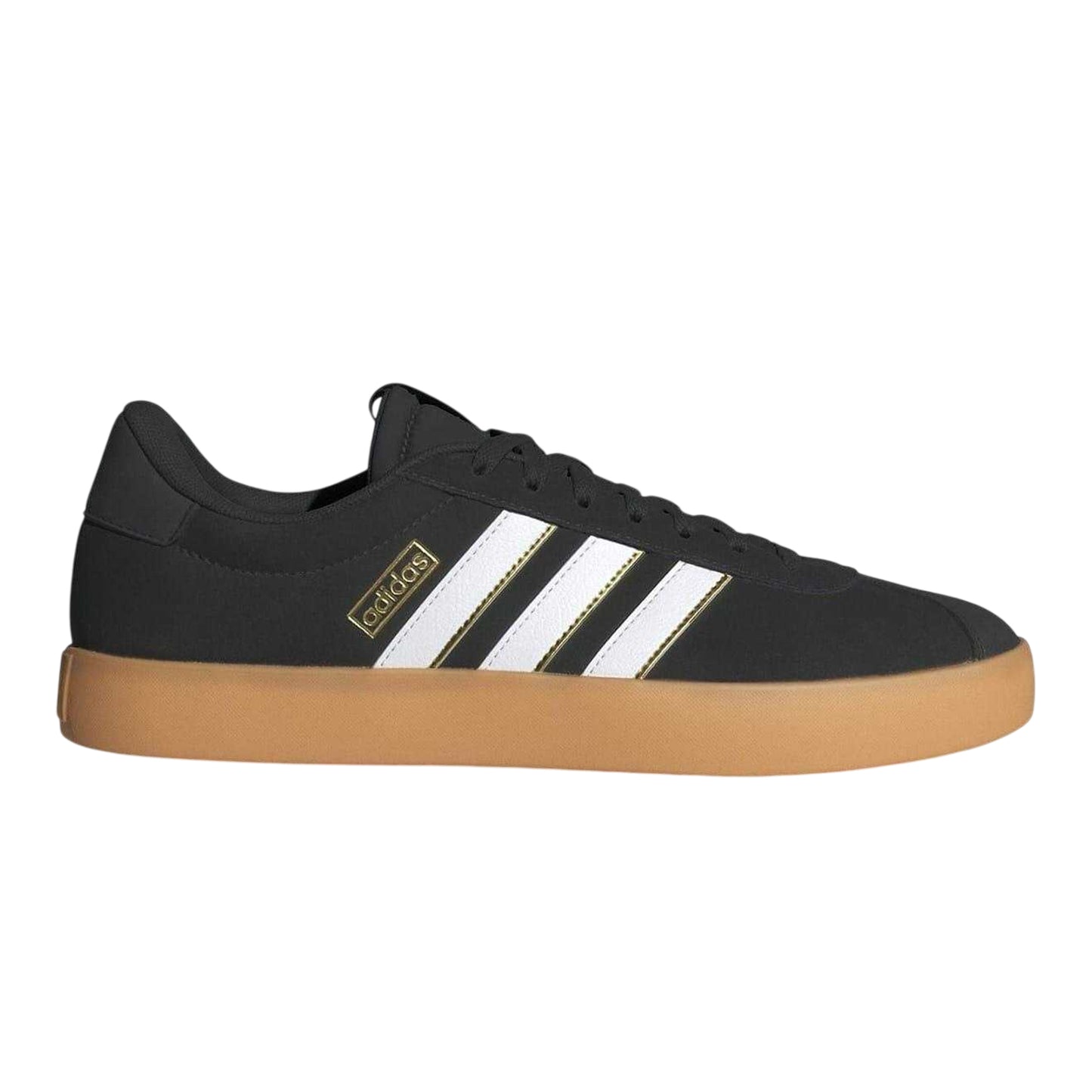 Black - Lifestyle - Adidas Mens VL Court 3.0 3 Stripes Flat Court Trainers
