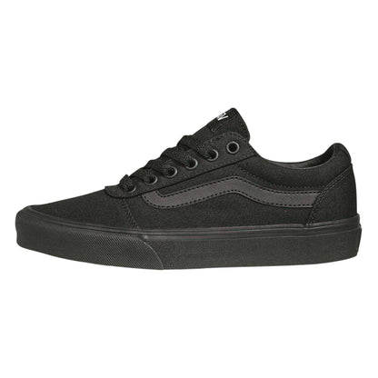 Black-Monochrome - Back - Vans Womens-Ladies Ward Canvas Trainers