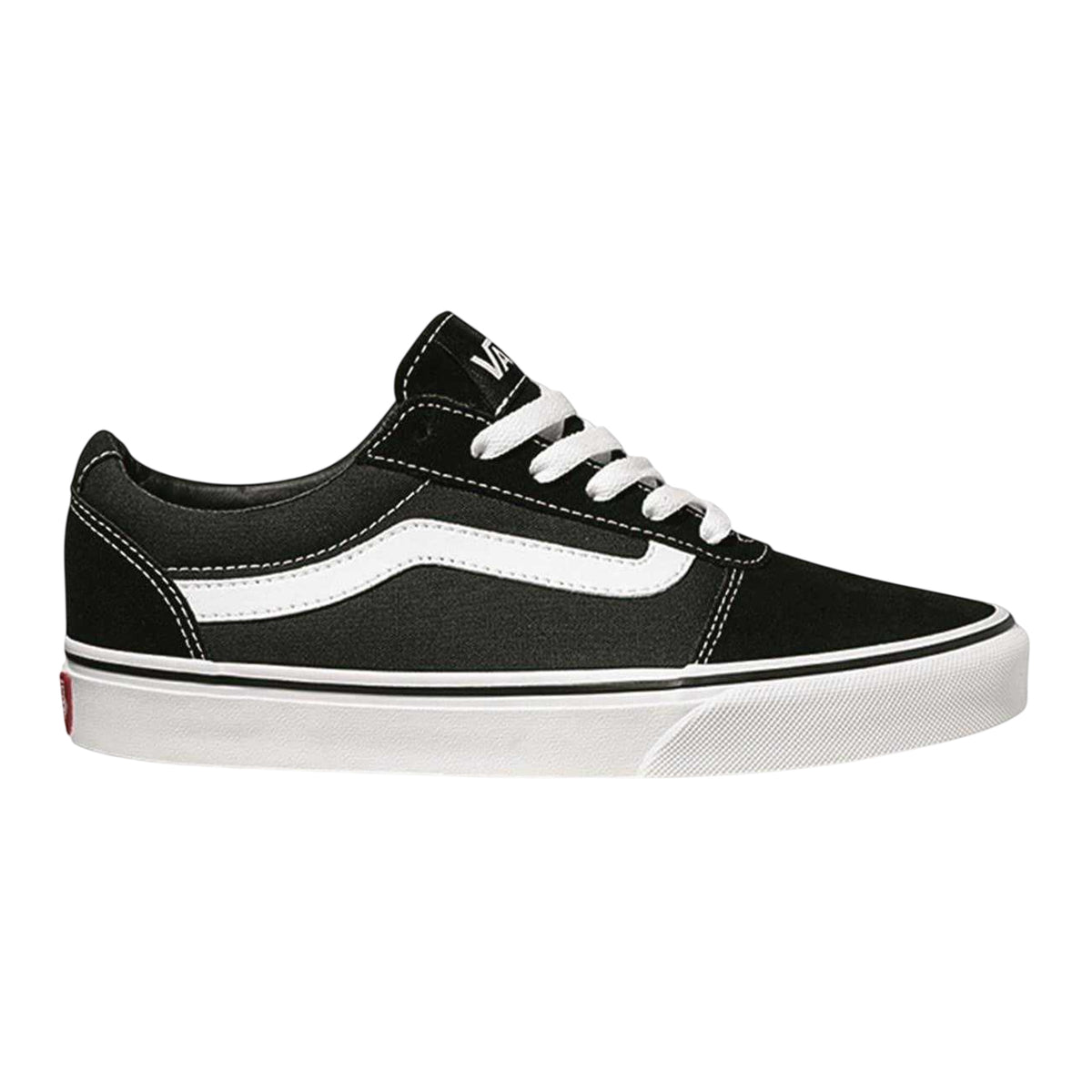 Black-White - Front - Vans Womens-Ladies Ward Canvas Trainers