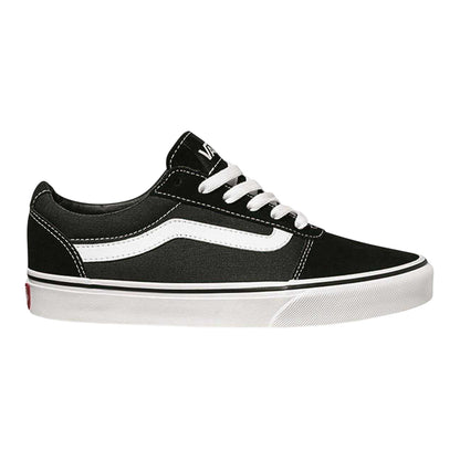 Black-White - Front - Vans Womens-Ladies Ward Canvas Trainers