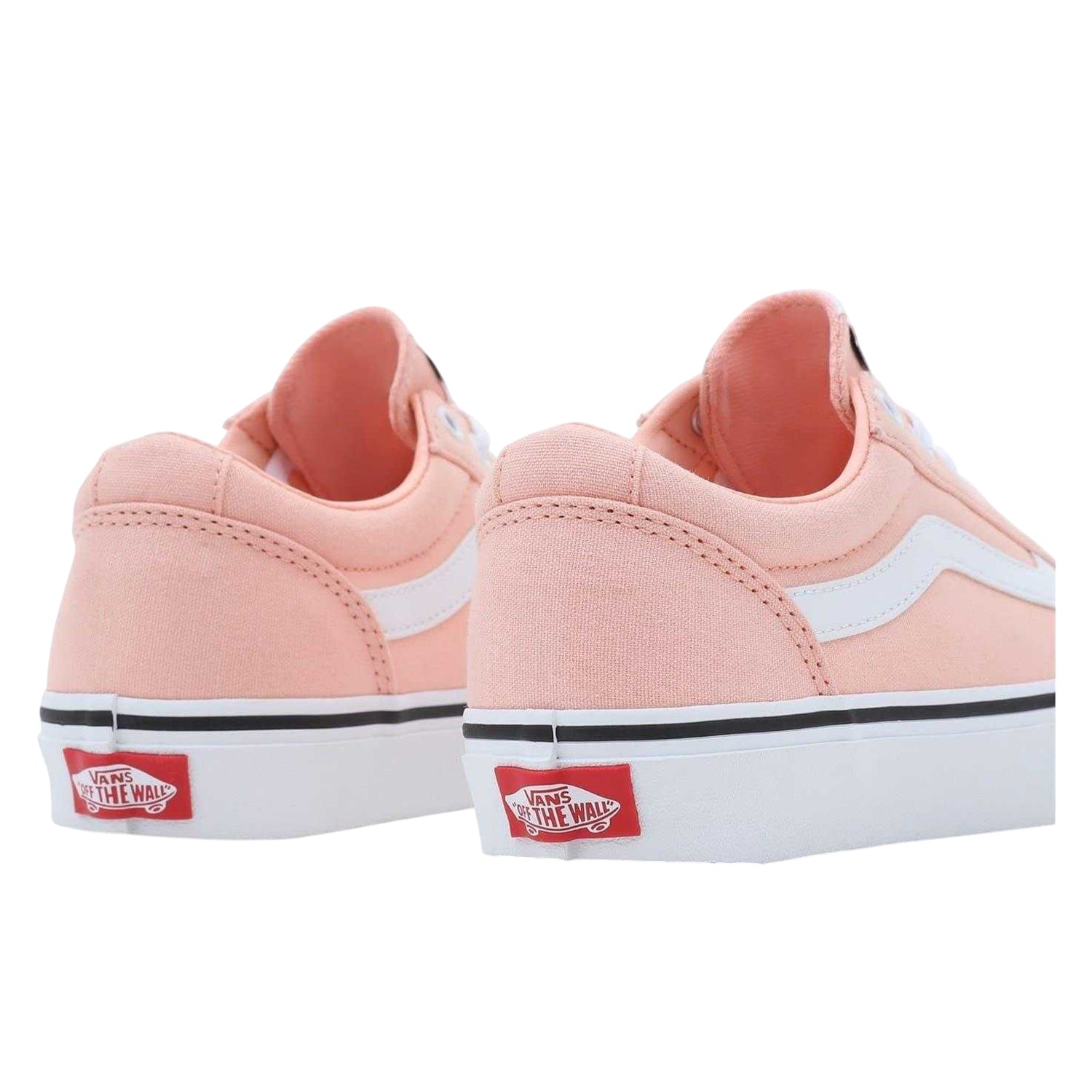 Tropical-Peach - Side - Vans Womens-Ladies Ward Canvas Trainers