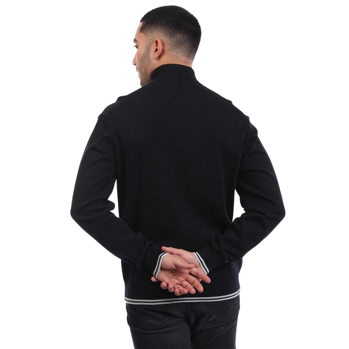 Dark Blue - Back - Boss Mens K Zone Cotton Regular Pullover