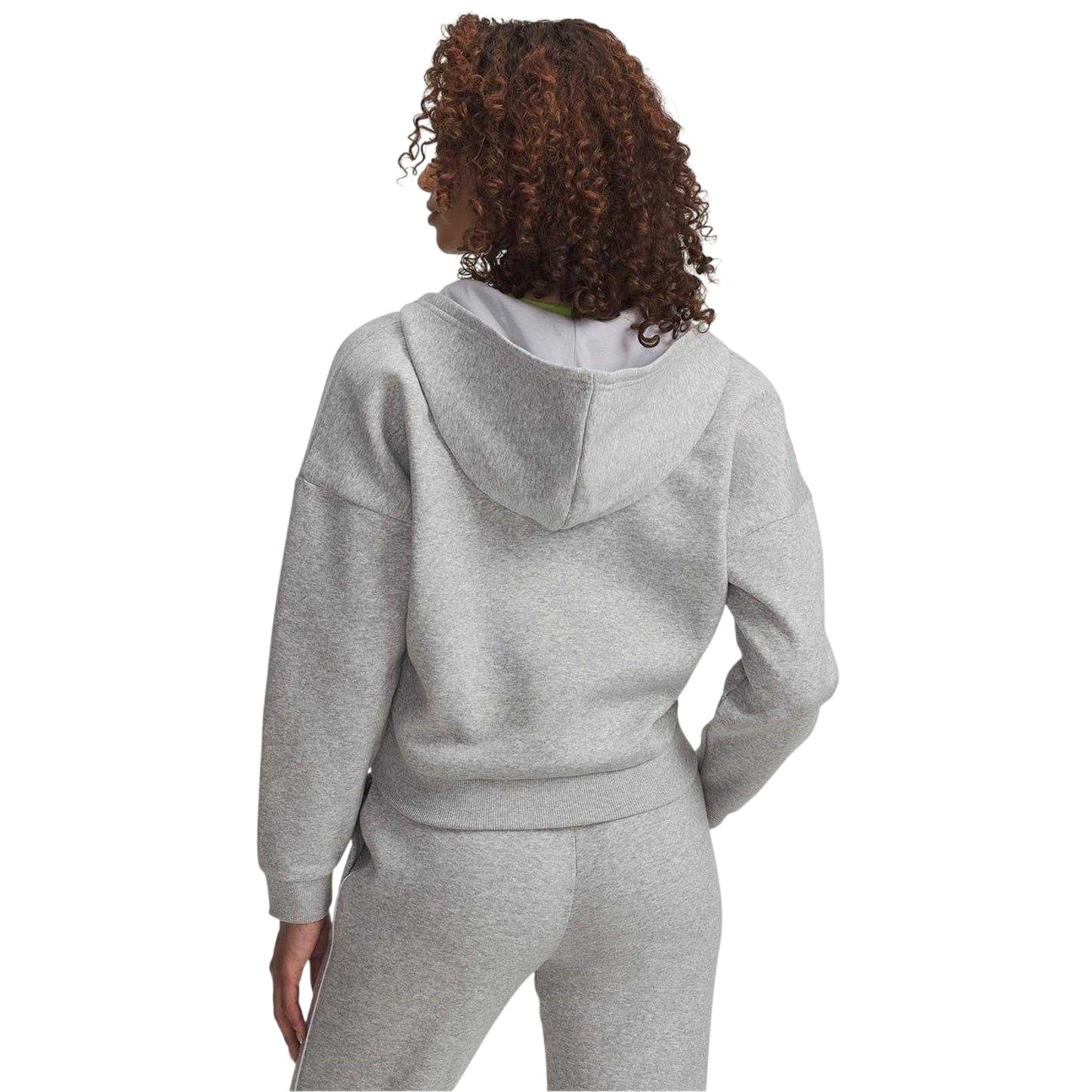 Grey Heather - Back - Under Armour Womens-Ladies Rival Hooded Relaxed Fit Sweatshirt