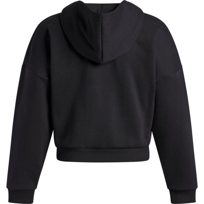 Black - Pack Shot - Under Armour Womens-Ladies Rival Hooded Relaxed Fit Sweatshirt