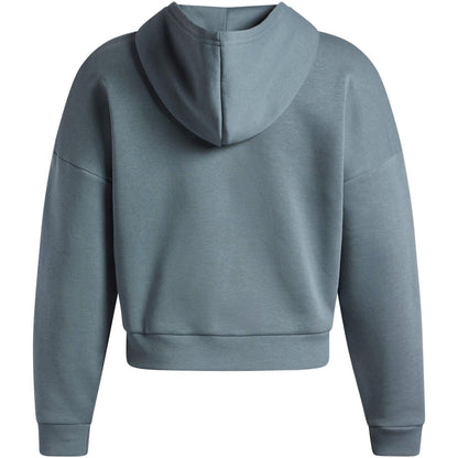 Blue - Back - Under Armour Womens-Ladies Rival Hooded Relaxed Fit Sweatshirt