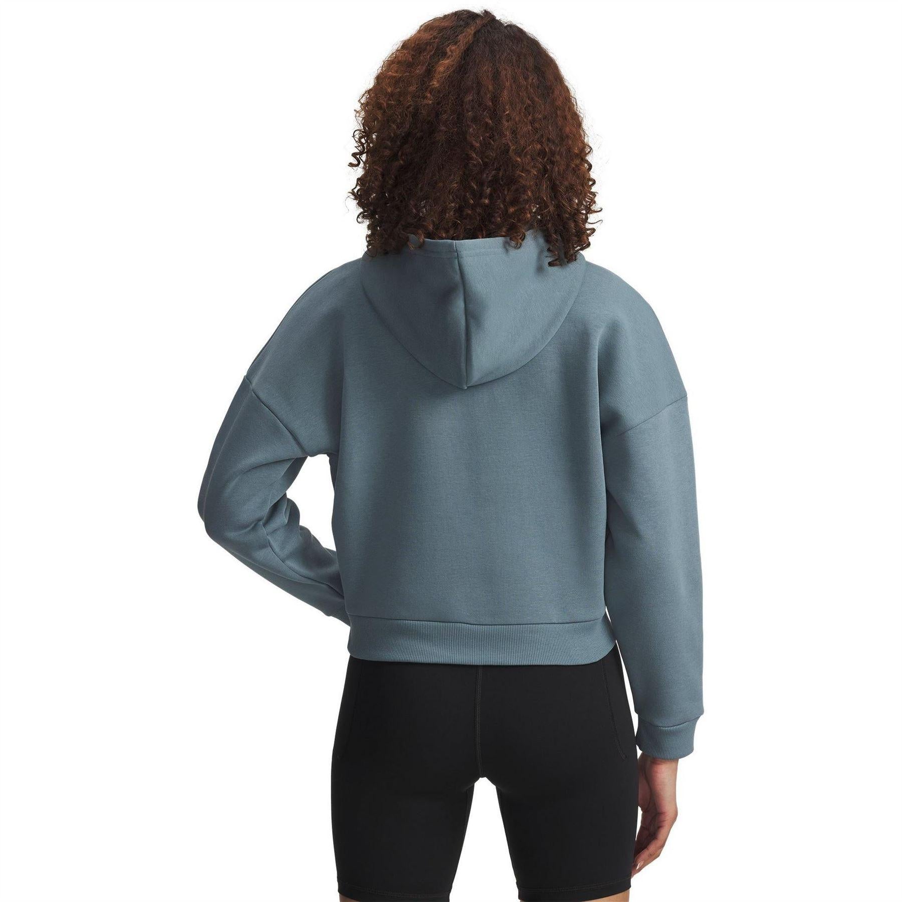 Blue - Lifestyle - Under Armour Womens-Ladies Rival Hooded Relaxed Fit Sweatshirt