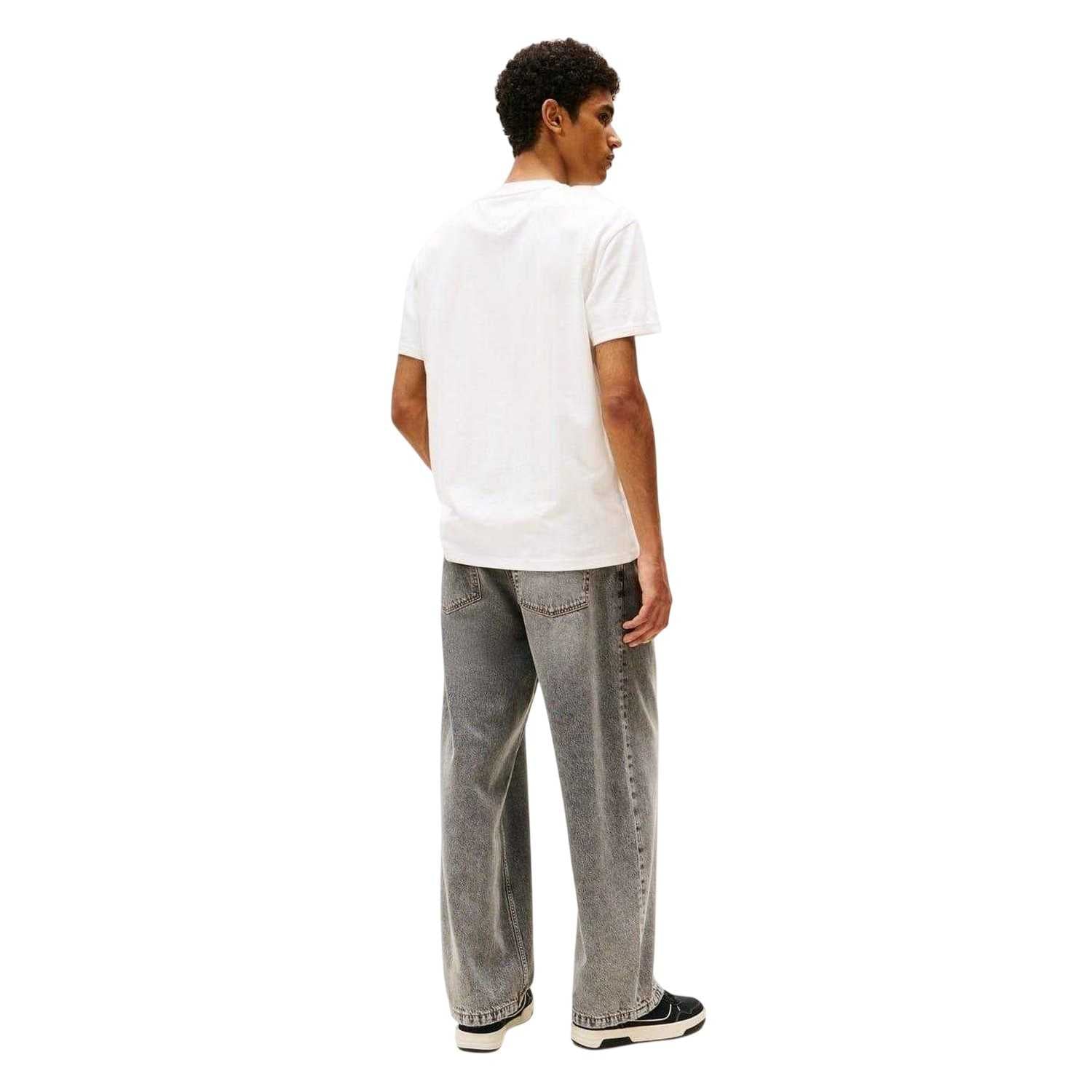 Ecru - Back - Tommy Jeans Unisex Adult Cotton Regular T-Shirt