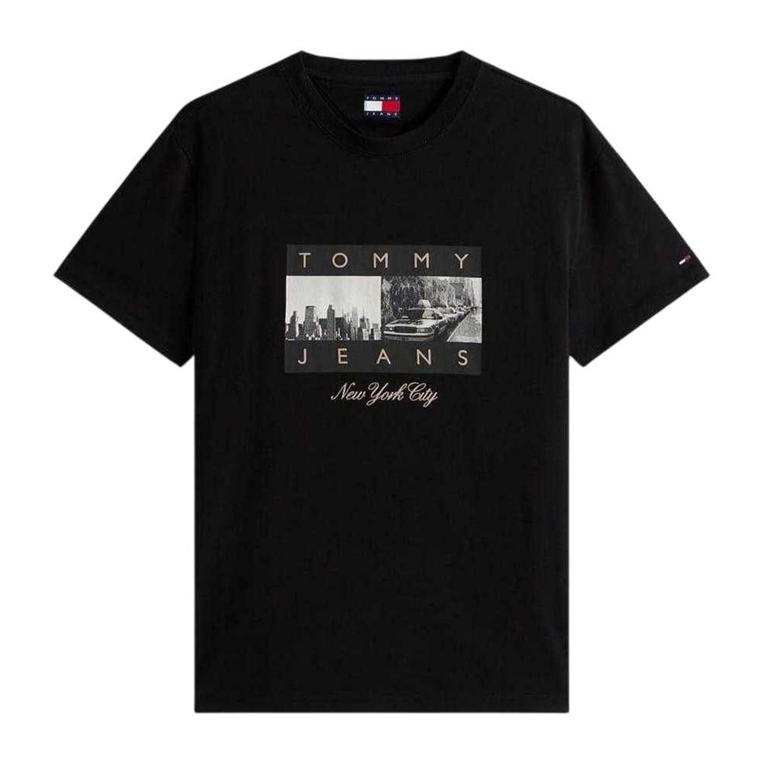 Black - Front - Tommy Jeans Unisex Adult Cotton Regular T-Shirt