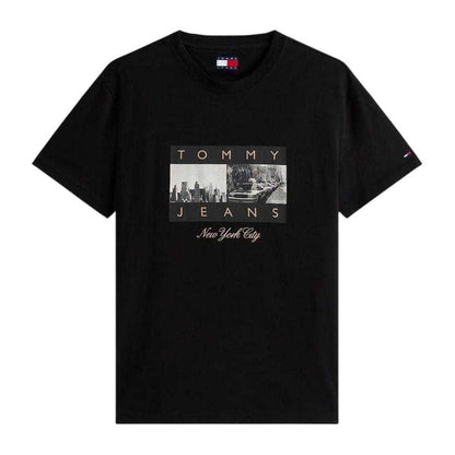 Black - Front - Tommy Jeans Unisex Adult Cotton Regular T-Shirt