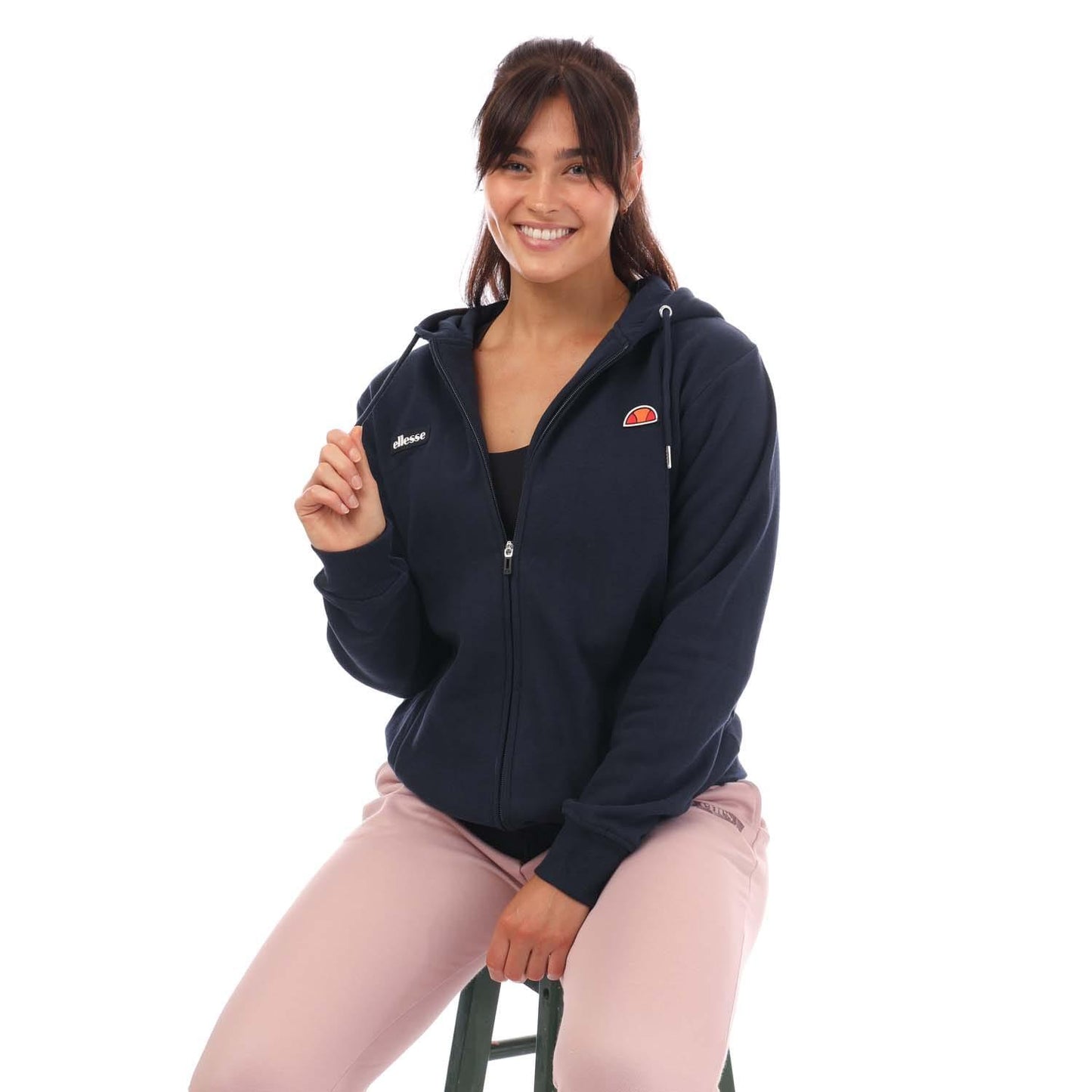 Navy - Lifestyle - Ellesse Womens-Ladies Henicea Full Zip Hoodie