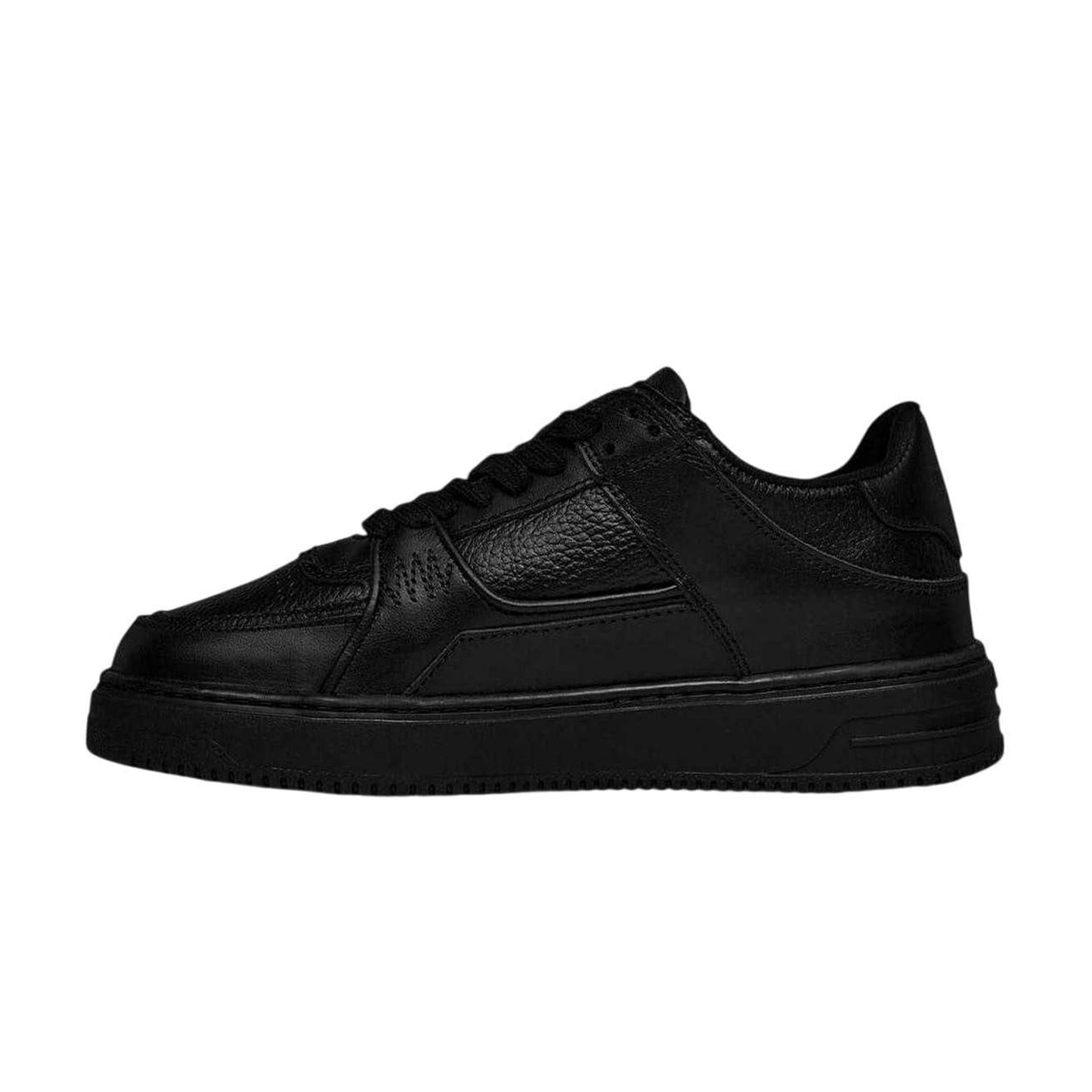Triple Black - Side - Represent Mens Apex Panelled Flat Trainers
