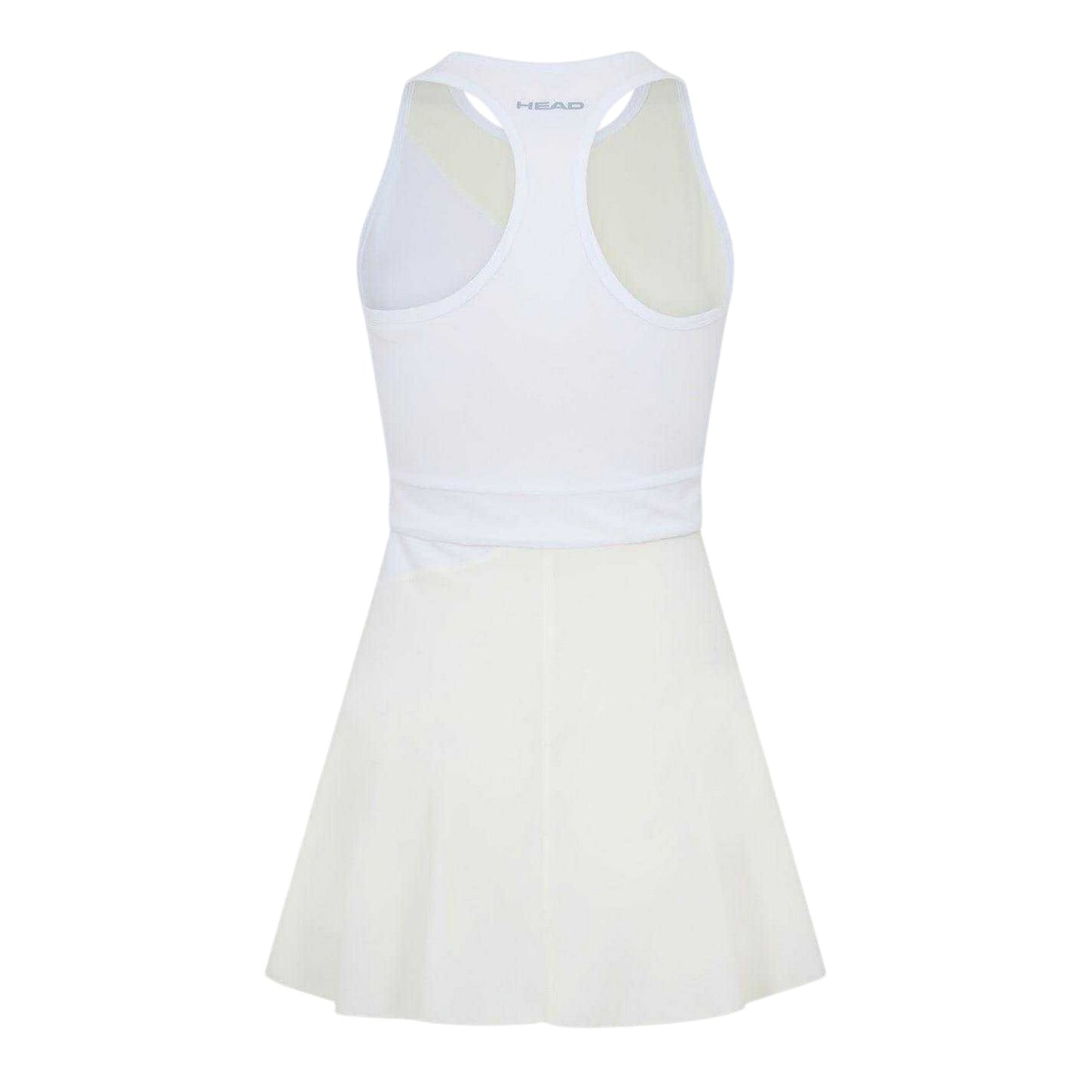 White - Back - Head Womens-Ladies Valasca Colour Block Crew Neck Regular Mini Dress