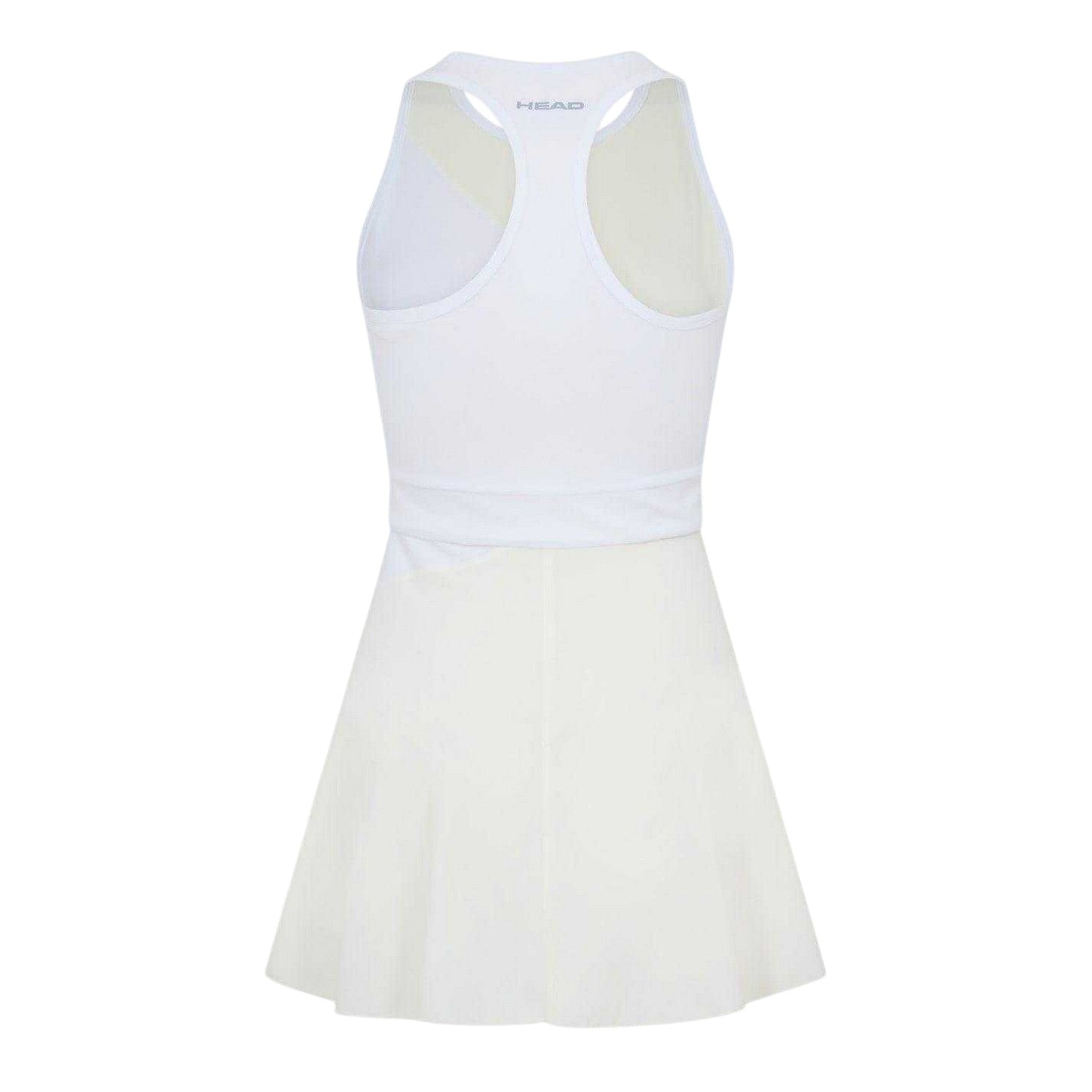 White - Back - Head Womens-Ladies Valasca Colour Block Crew Neck Regular Mini Dress
