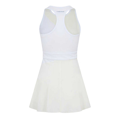 White - Back - Head Womens-Ladies Valasca Colour Block Crew Neck Regular Mini Dress