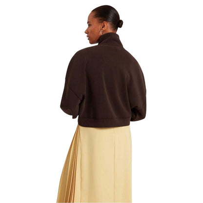Dark Brown - Back - Ted Baker Womens-Ladies Funnel Neck Casual Jacket