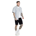 Grey Marl - Pack Shot - SikSilk Mens Applique Logo Baseball Jersey