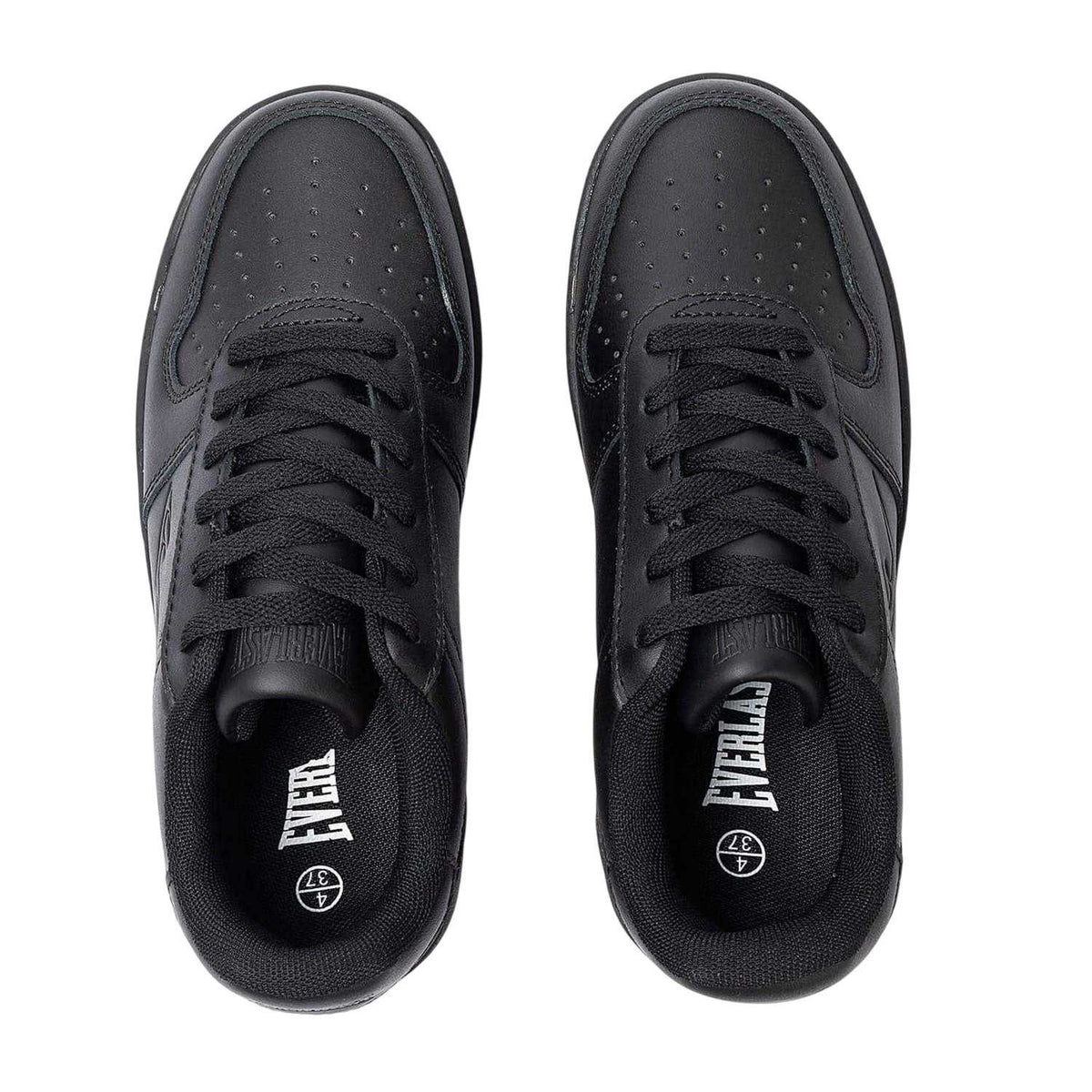 White - Front - Everlast Womens-Ladies Hanshi Leather Platform Trainers