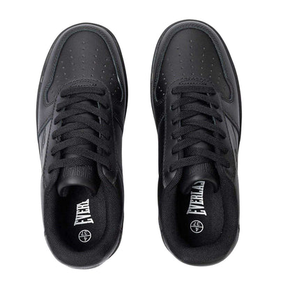 White - Front - Everlast Womens-Ladies Hanshi Leather Platform Trainers