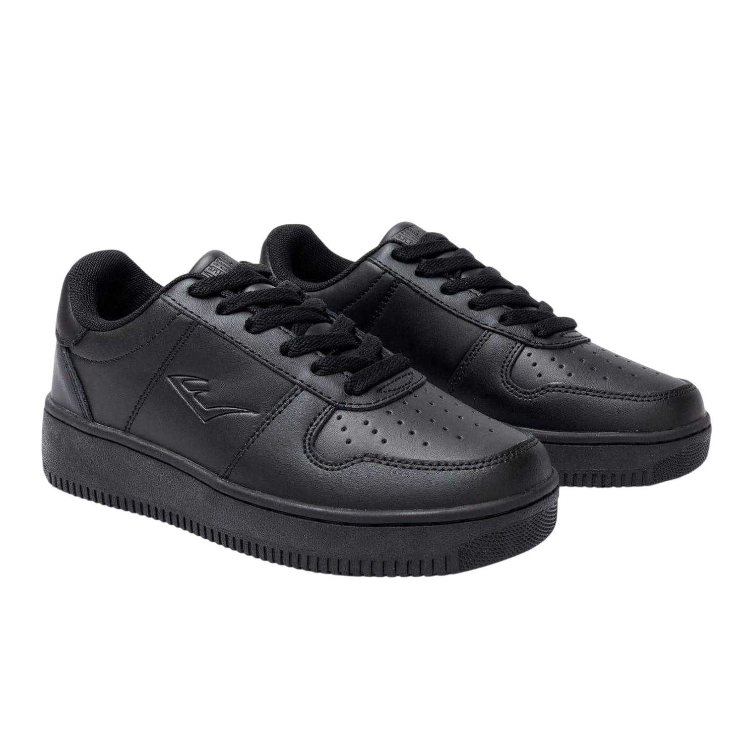 Black - Lifestyle - Everlast Womens-Ladies Hanshi Leather Platform Trainers