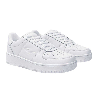White - Close up - Everlast Womens-Ladies Hanshi Leather Platform Trainers
