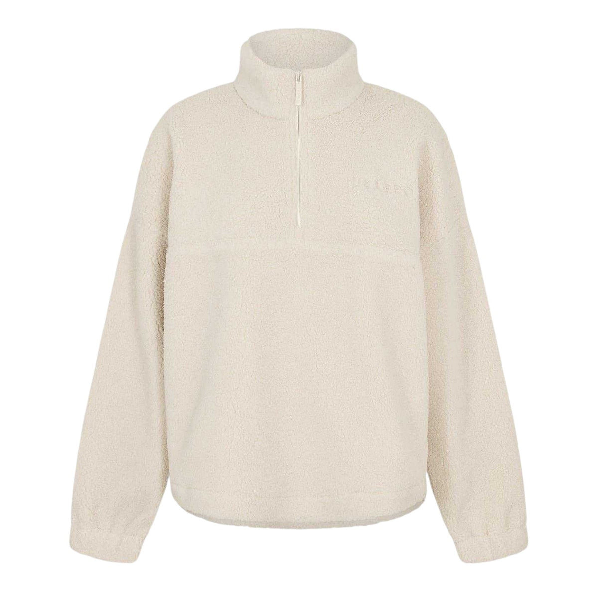 Cream - Front - Slazenger Womens-Ladies Fleece Quarter Zip Sweatshirt