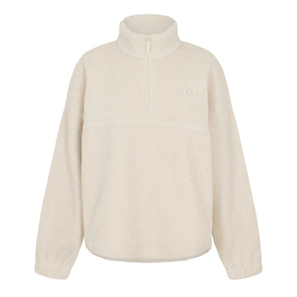 Cream - Front - Slazenger Womens-Ladies Fleece Quarter Zip Sweatshirt