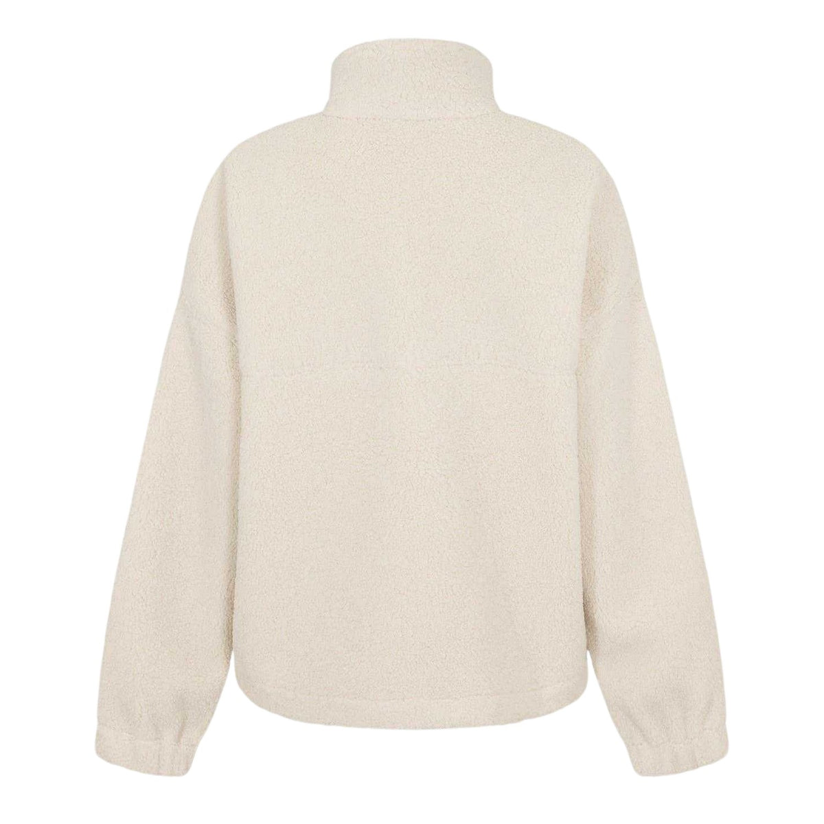 Cream - Back - Slazenger Womens-Ladies Fleece Quarter Zip Sweatshirt