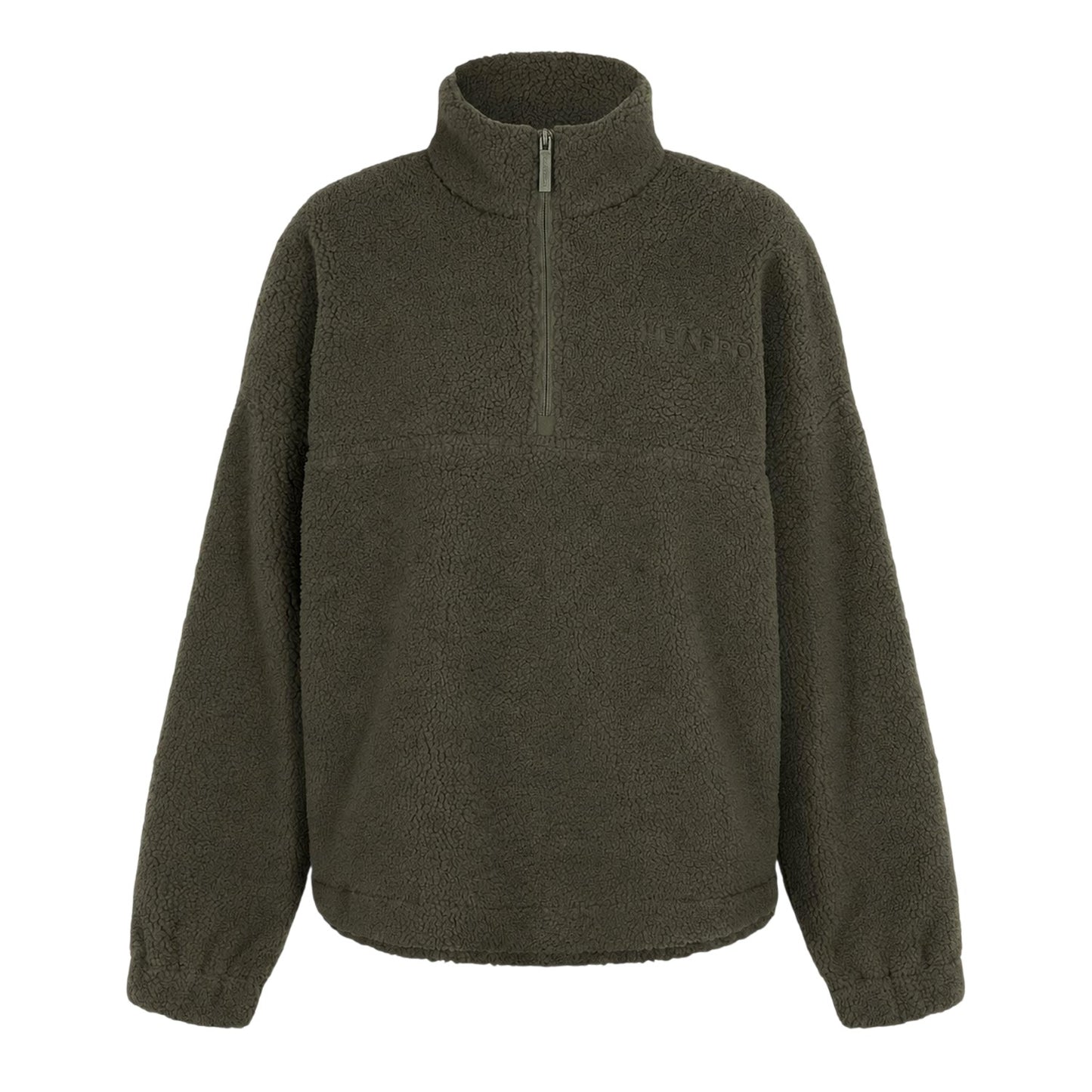Khaki Green - Front - Slazenger Womens-Ladies Fleece Quarter Zip Sweatshirt