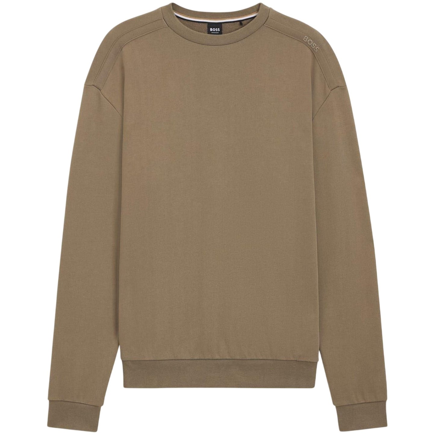 Brown - Front - Boss Mens Chevron Drop Shoulder Relaxed Fit Sweatshirt