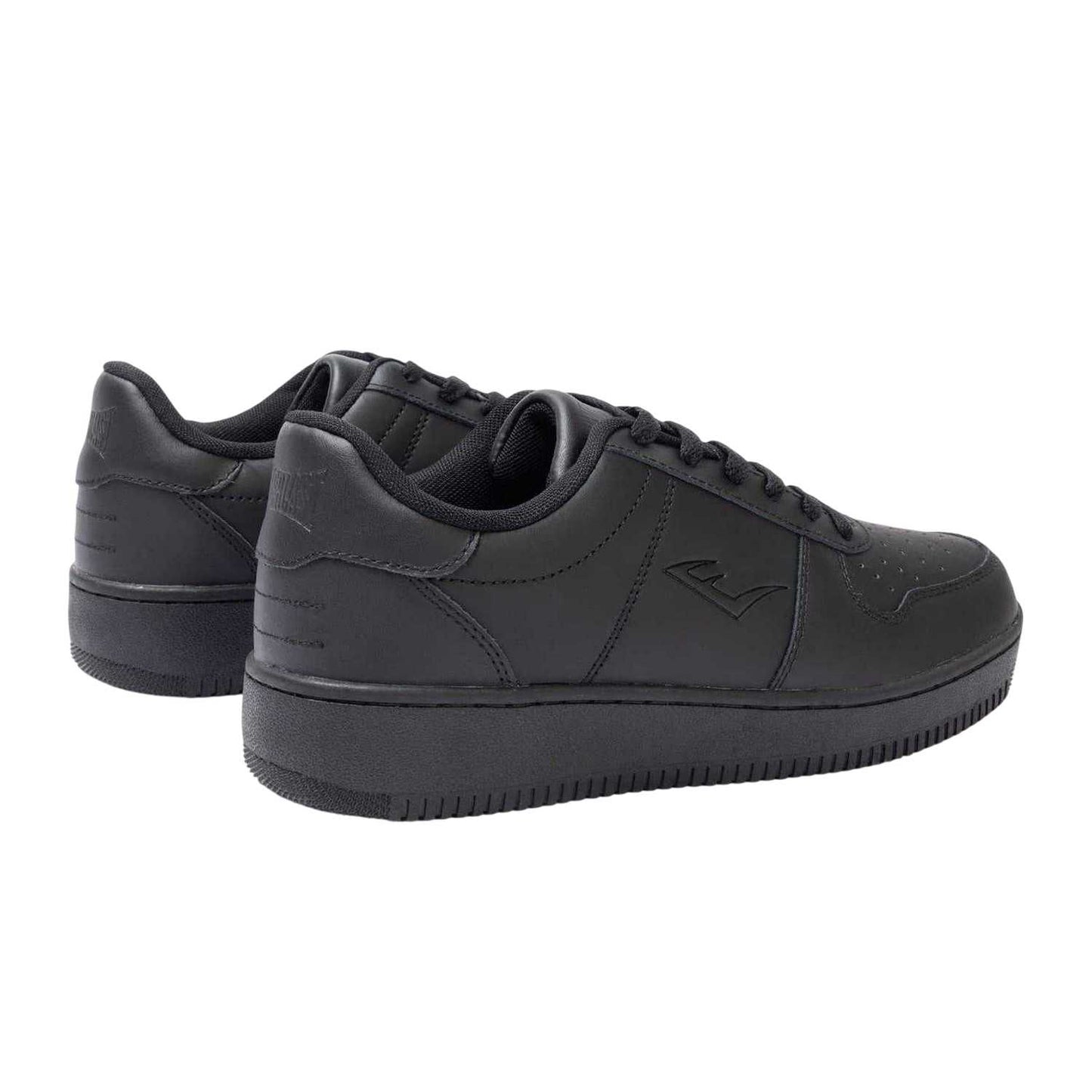 Black - Back - Everlast Mens Hanshi Leather Platform Trainers