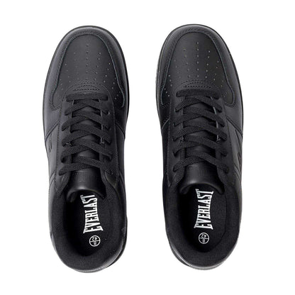 Black - Side - Everlast Mens Hanshi Leather Platform Trainers