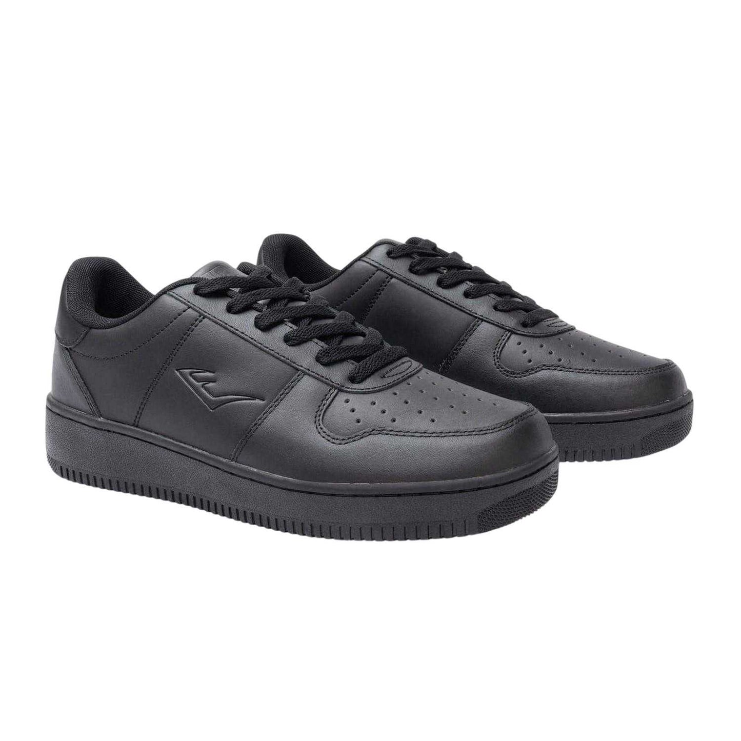 Black - Pack Shot - Everlast Mens Hanshi Leather Platform Trainers