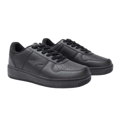 Black - Pack Shot - Everlast Mens Hanshi Leather Platform Trainers