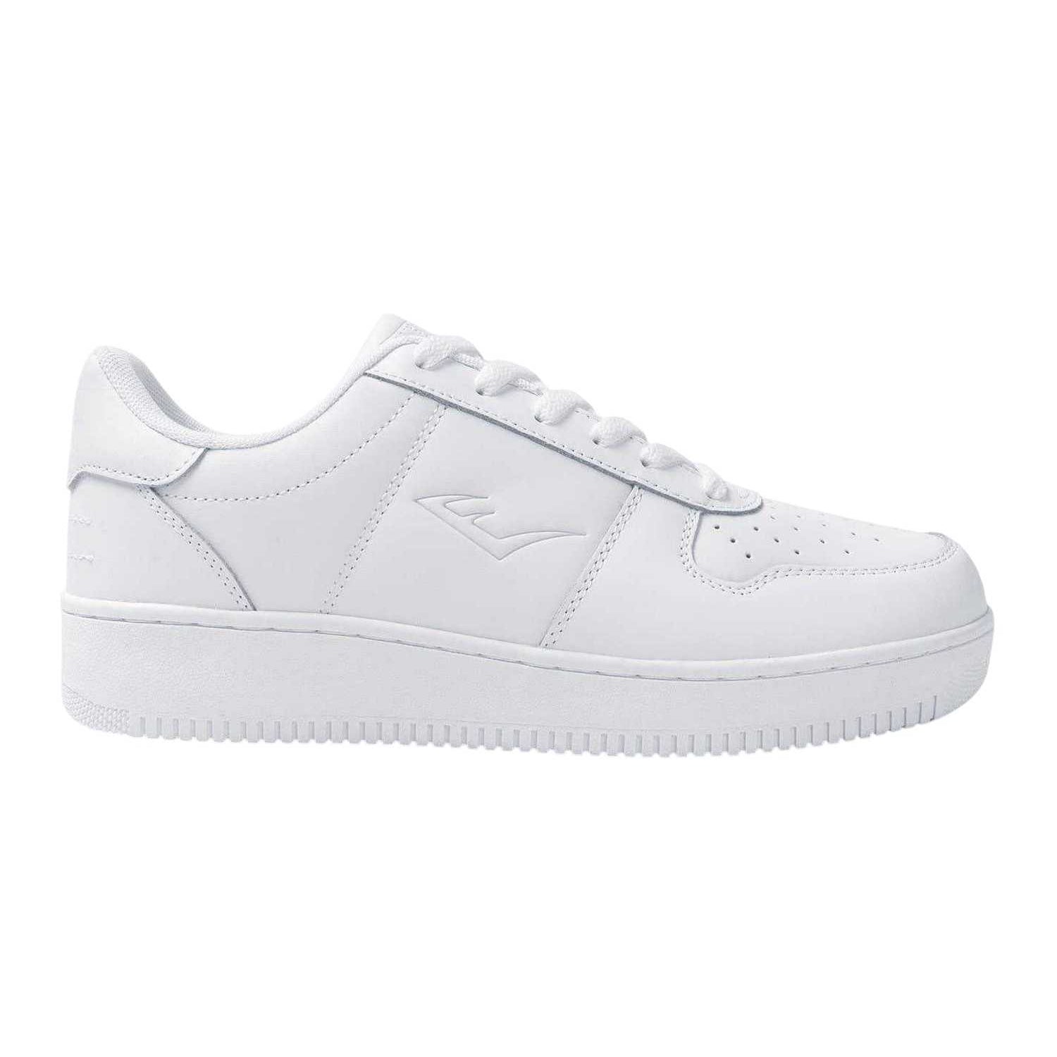 White - Front - Everlast Mens Hanshi Leather Platform Trainers