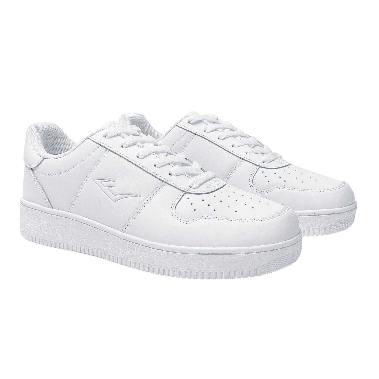 White - Pack Shot - Everlast Mens Hanshi Leather Platform Trainers