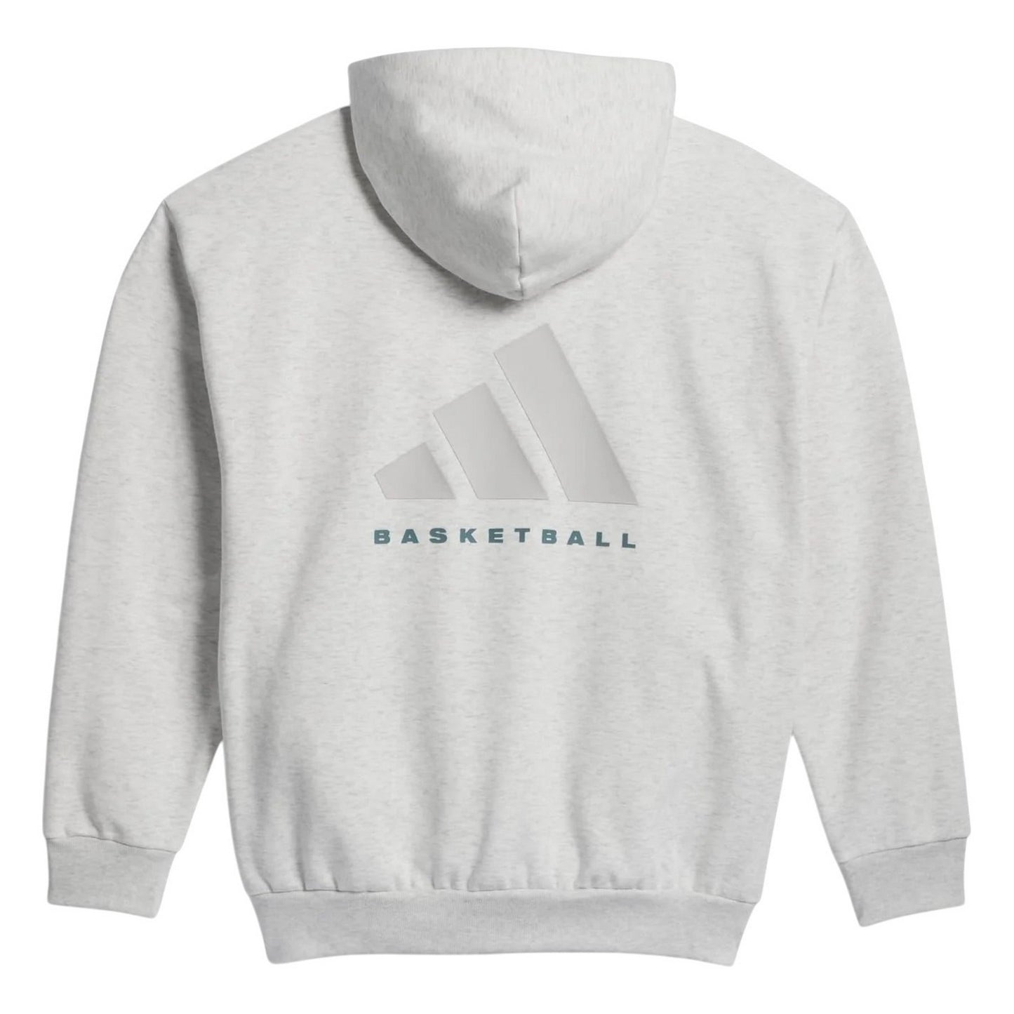 Grey Melange - Back - Adidas Unisex Adult Back Print Drop Shoulder Hoodie