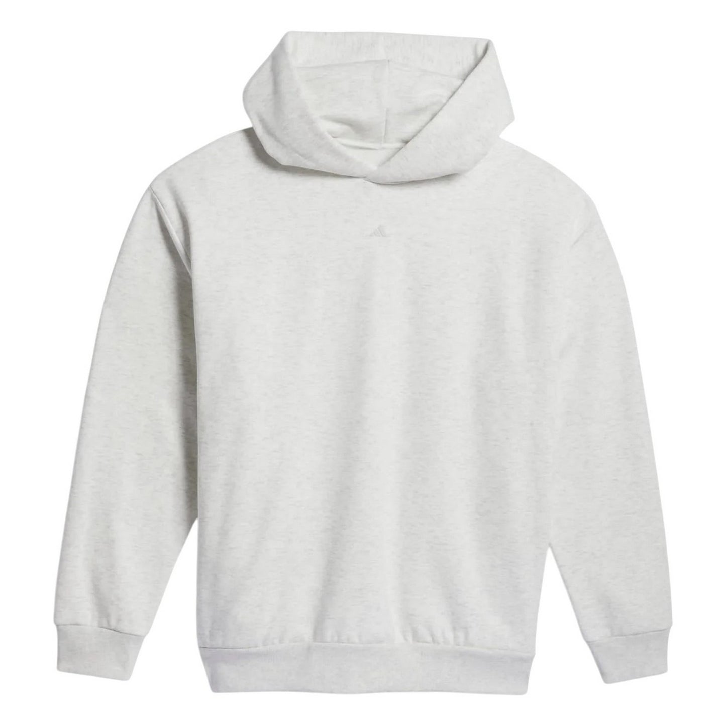 Grey Melange - Front - Adidas Unisex Adult Back Print Drop Shoulder Hoodie