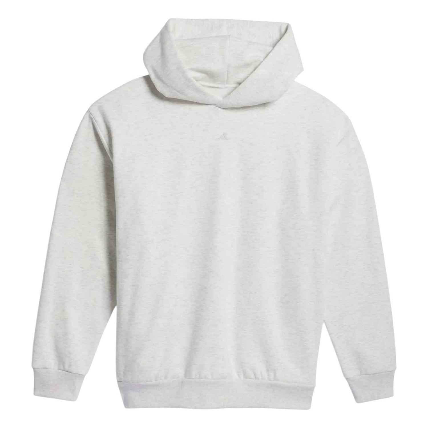 Grey Melange - Front - Adidas Unisex Adult Back Print Drop Shoulder Hoodie